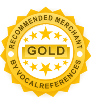 Vocal references Gold Recommended Merchant logo
